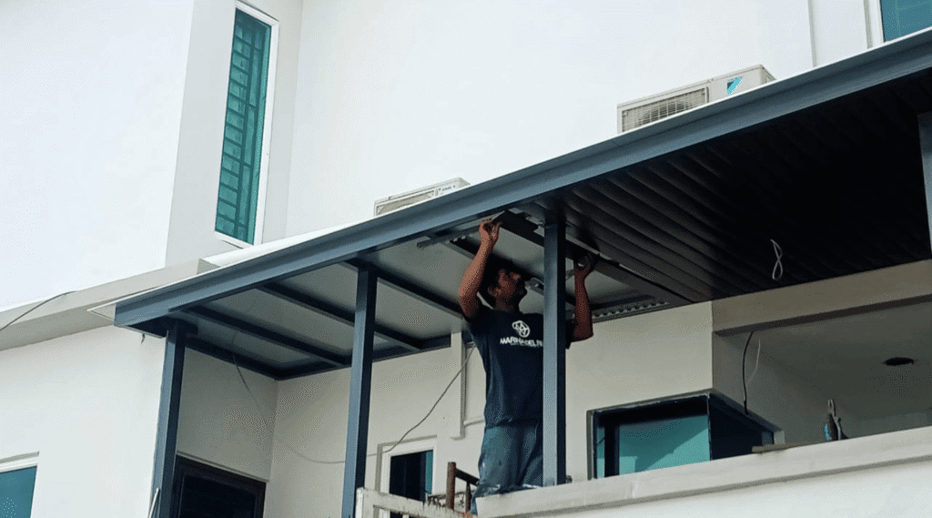 Custom Awning Roof Installation in KL & Selangor - YY Steel Resources