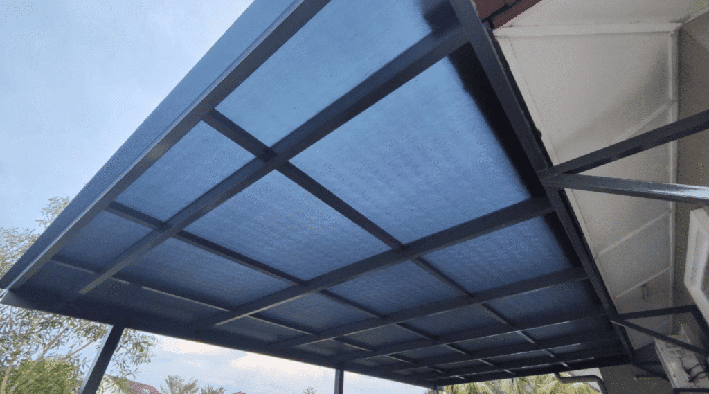 Pergola Awning with Polycarbonate Material and Design at YY Steel Resources